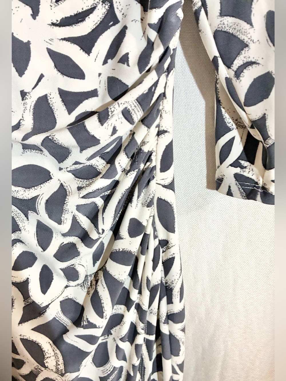 Lauren Ralph Floral Pencil Dress Sz 14 Side Gathered Empire Wedding Career LRL - Picture 6 of 12